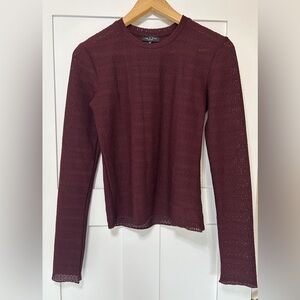 Rag & Bone Burgundy Long Sleeve